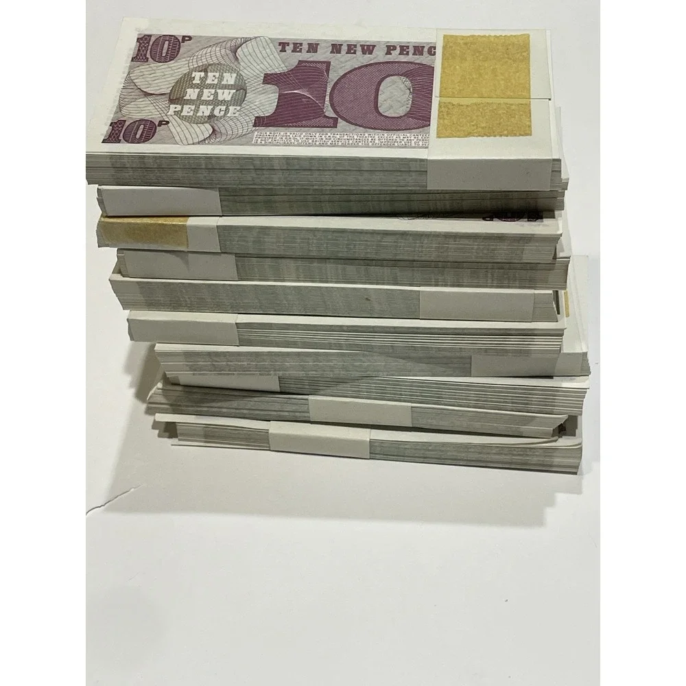 1972 British Armed Forces Special Vouchers 10 New Pence 6th Series Brick of 1000
